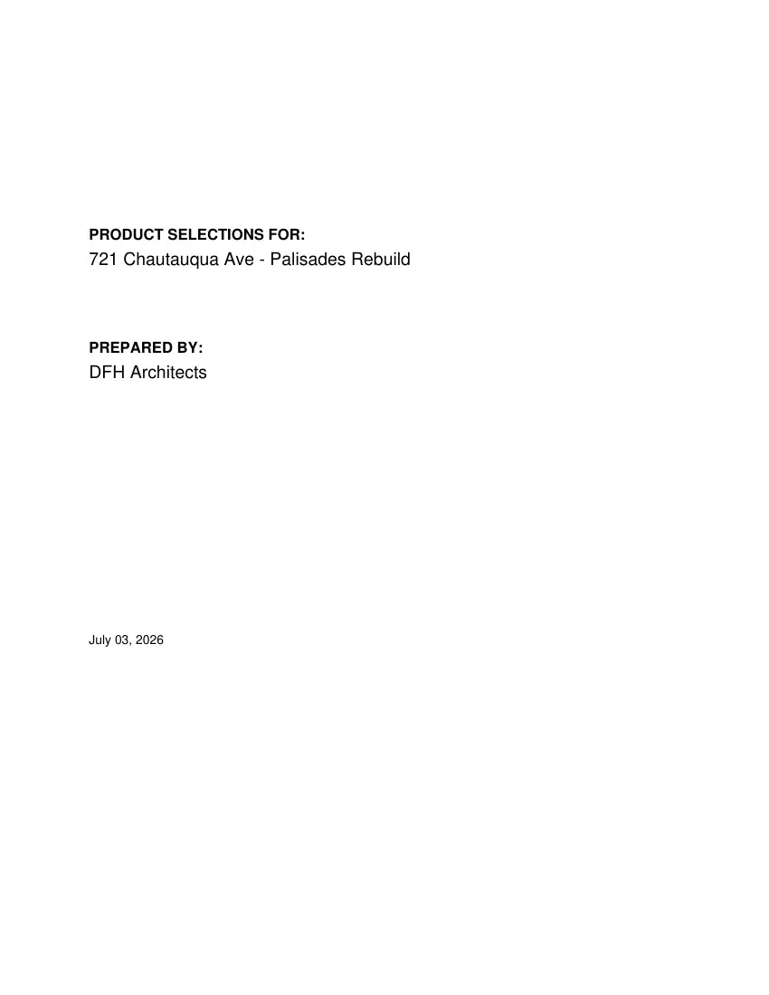 Cover page — project and prepared-by pulled from the run