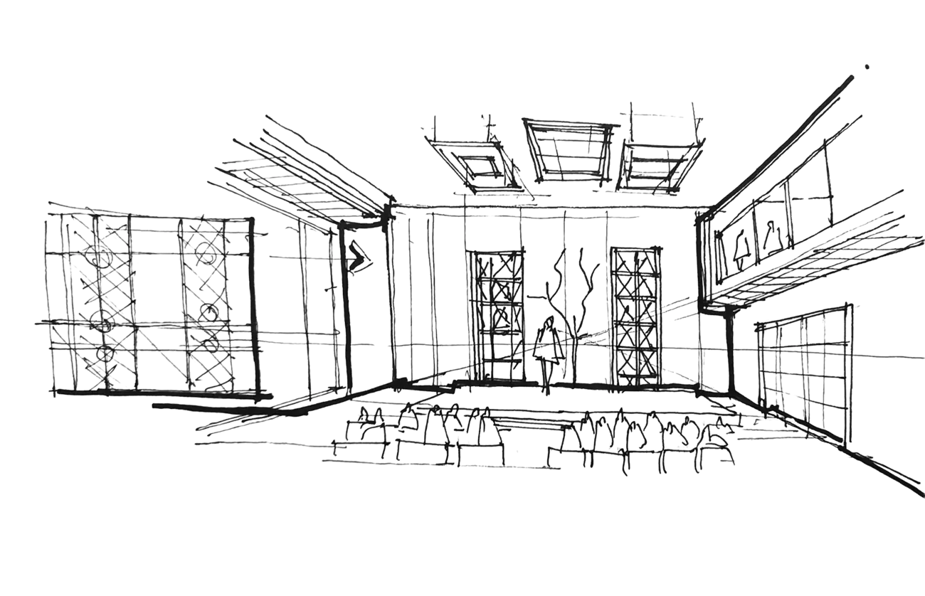 Historic Bank Transformed — concept sketch